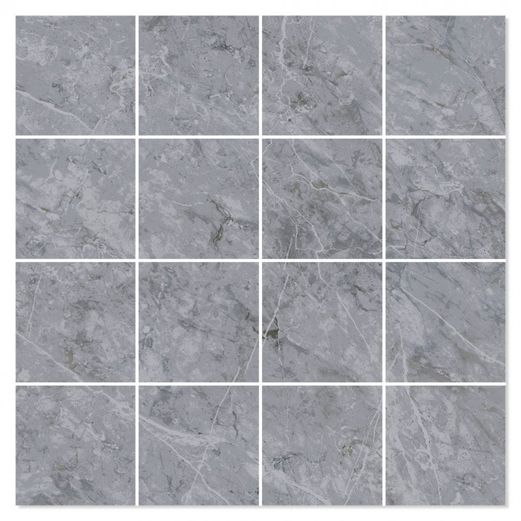Marmor Mosaik Klinker Marmi Reali Grå Blank 30x30 (7x7) cm-0